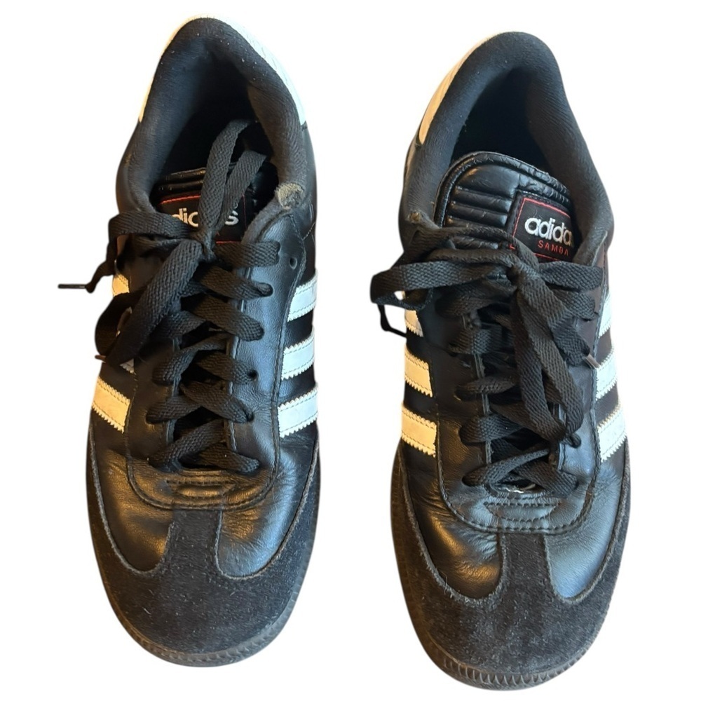 Adidas Samba OG Sneakers Black White Stripe Size 5.5 Womens - Picture 3 of 9